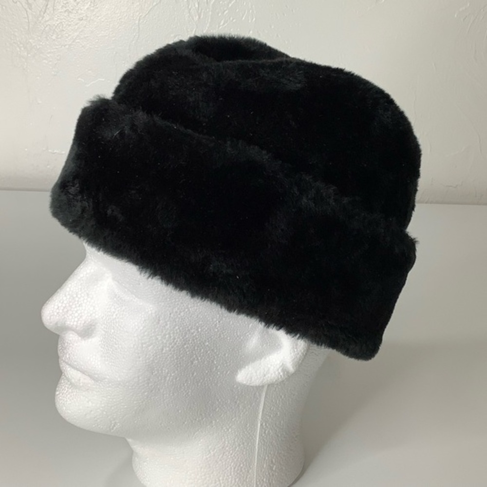 VGT United hatters cap & millinery wkrs int Union faux fur trapper hat Size L